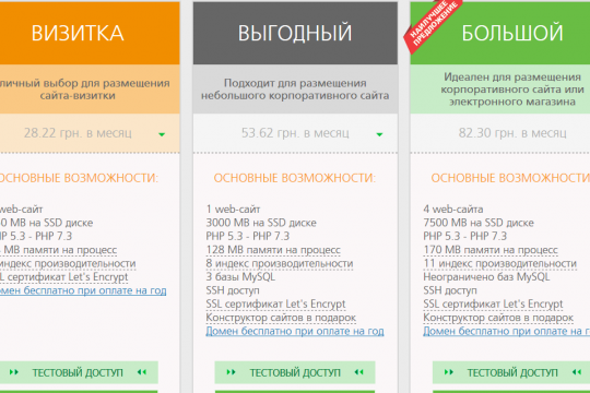 Сайт хостинг провайдера FREEhost.UA